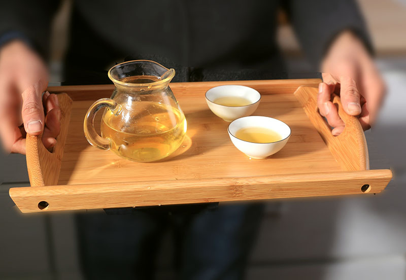 Tray for Wooden Plate & Bamboo Tray with Handles Kitchen