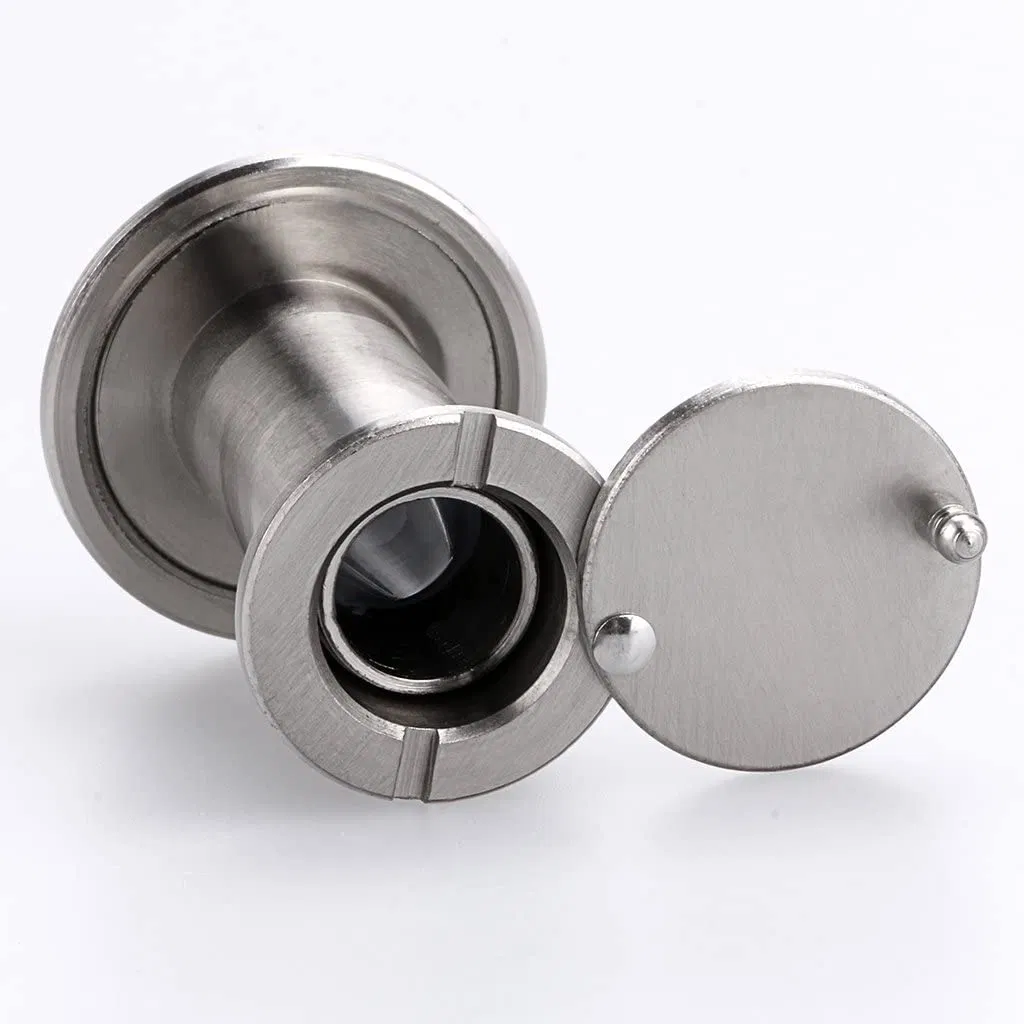 180 Degree Sliver Brass Door Viewer Door Lens with Cover