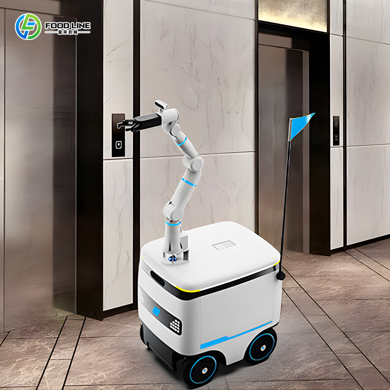 Mobile Autonomous Outdoor High-Efficiency Multi-Floor Food Delivery Robot System