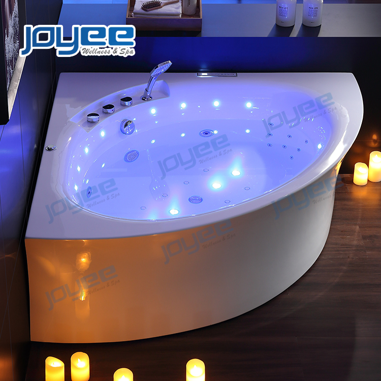 Joyee Corner Install Modern Design Soaking Bath Indoor Freestanding Acrylic SPA Whirlpool Bathtubs