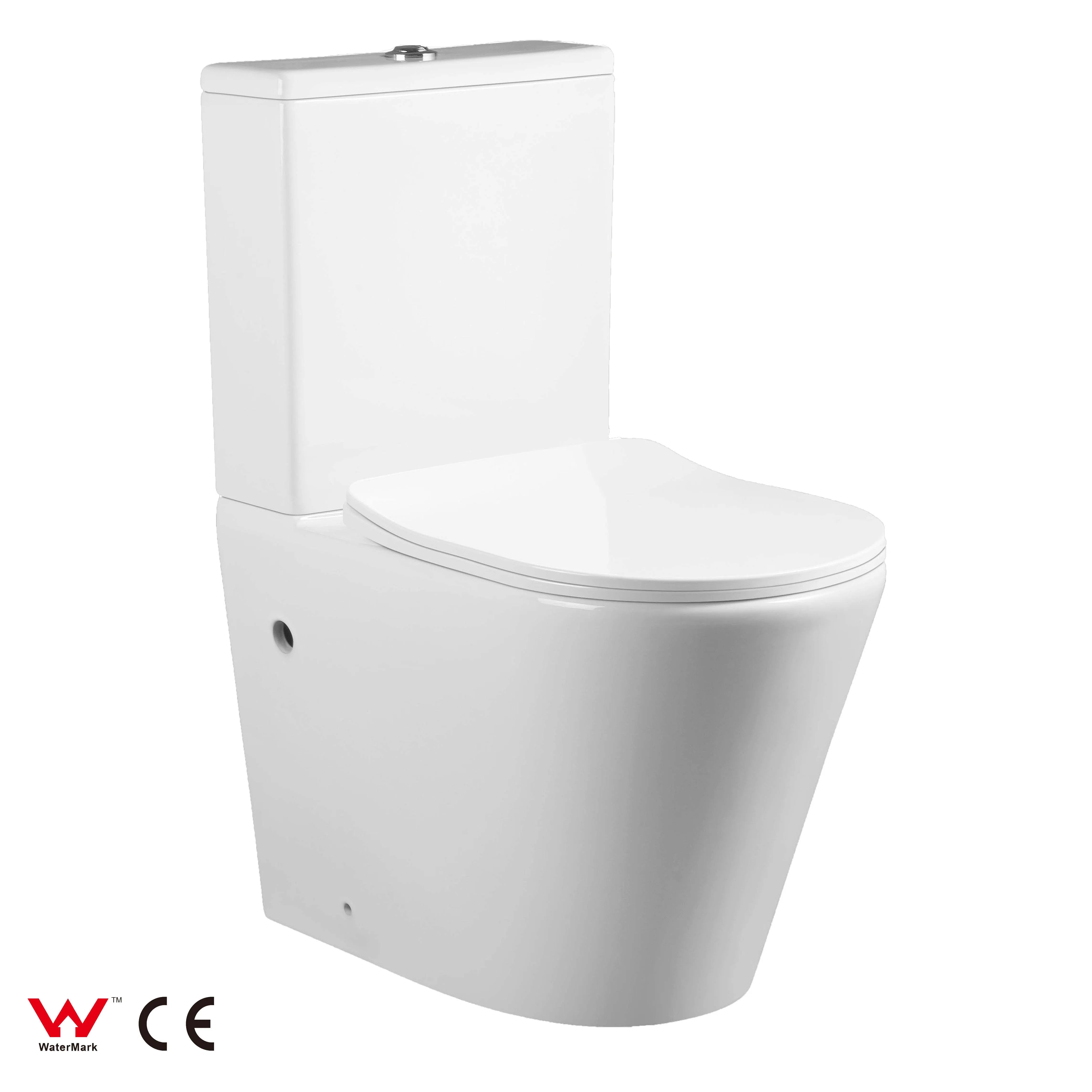Hot Sale Concise Gloss White Glazed Ceramic Water Closet Two Piece Toilet