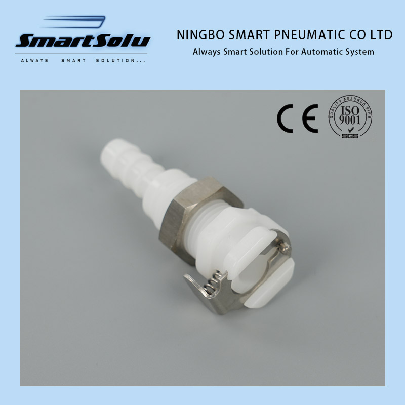 Pmcd2301 2302 2303 2304 Hose Barb Panel Mount Bulkhead Valved Threaded Female Quick Disconnect Coupling for CPC Plastic Connector