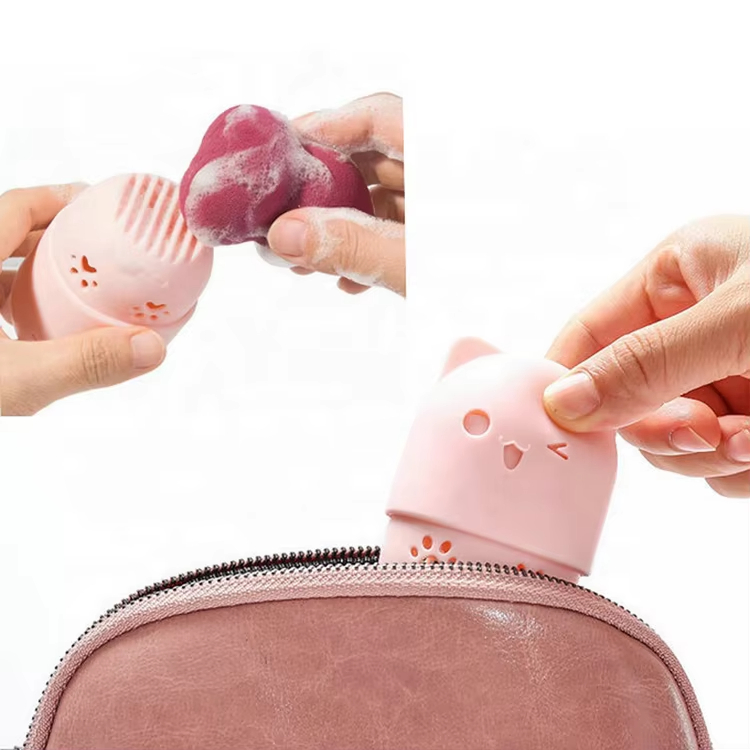 Puff Ball for Beauty Sponge Makeup Egg Makeup Tools Silicone Makeup Sponge Holder