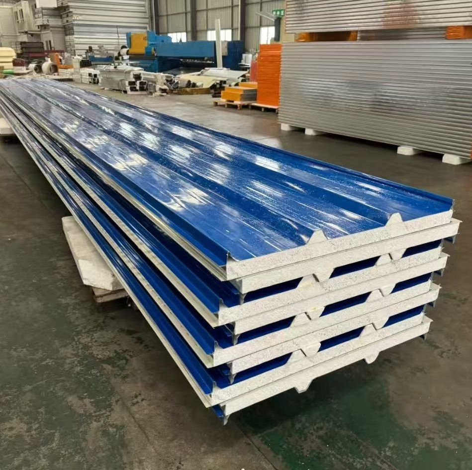 EPS Doubled-Sided Color Steel Plate Wall and Roof Sandwich Panel for Buildings