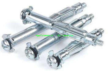 Expansion Screw Bolt Whited Zinc Plated Hollow Wall Anchors Drywall Anchors Fastener for Construction