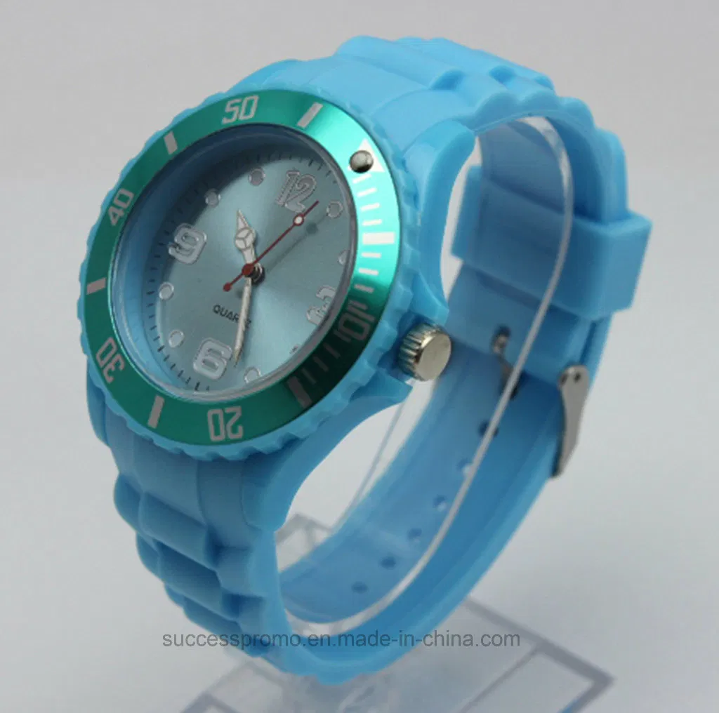 Custom Silicone Analog Wristband Watch for Promotion Gift