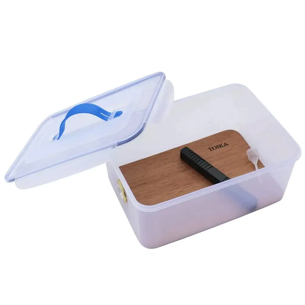 Portable Transparent Cigar Humidor Case Box with Humidifier