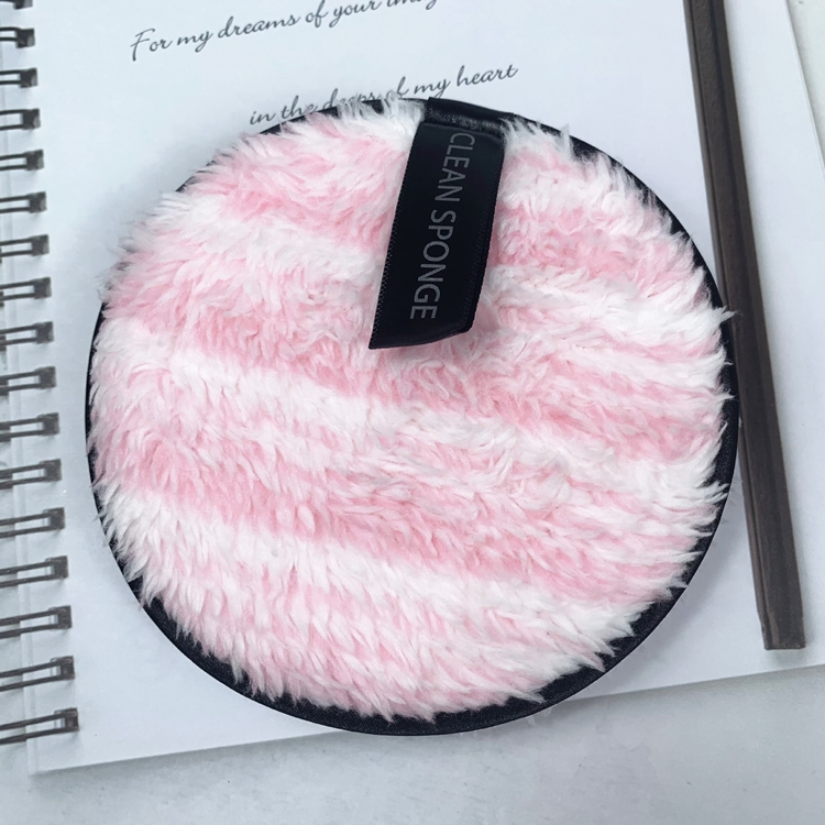 Custom Eye and Lip Makeup Towel Remover Pad Organic Two-Tone Stripes Cotton Resuable Makeup Removal Pads