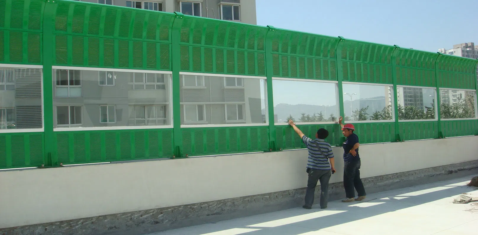 Acoustic Sound Absorbing Noise Barrier Wall Fence / Acoustic Sound Barrier Panels