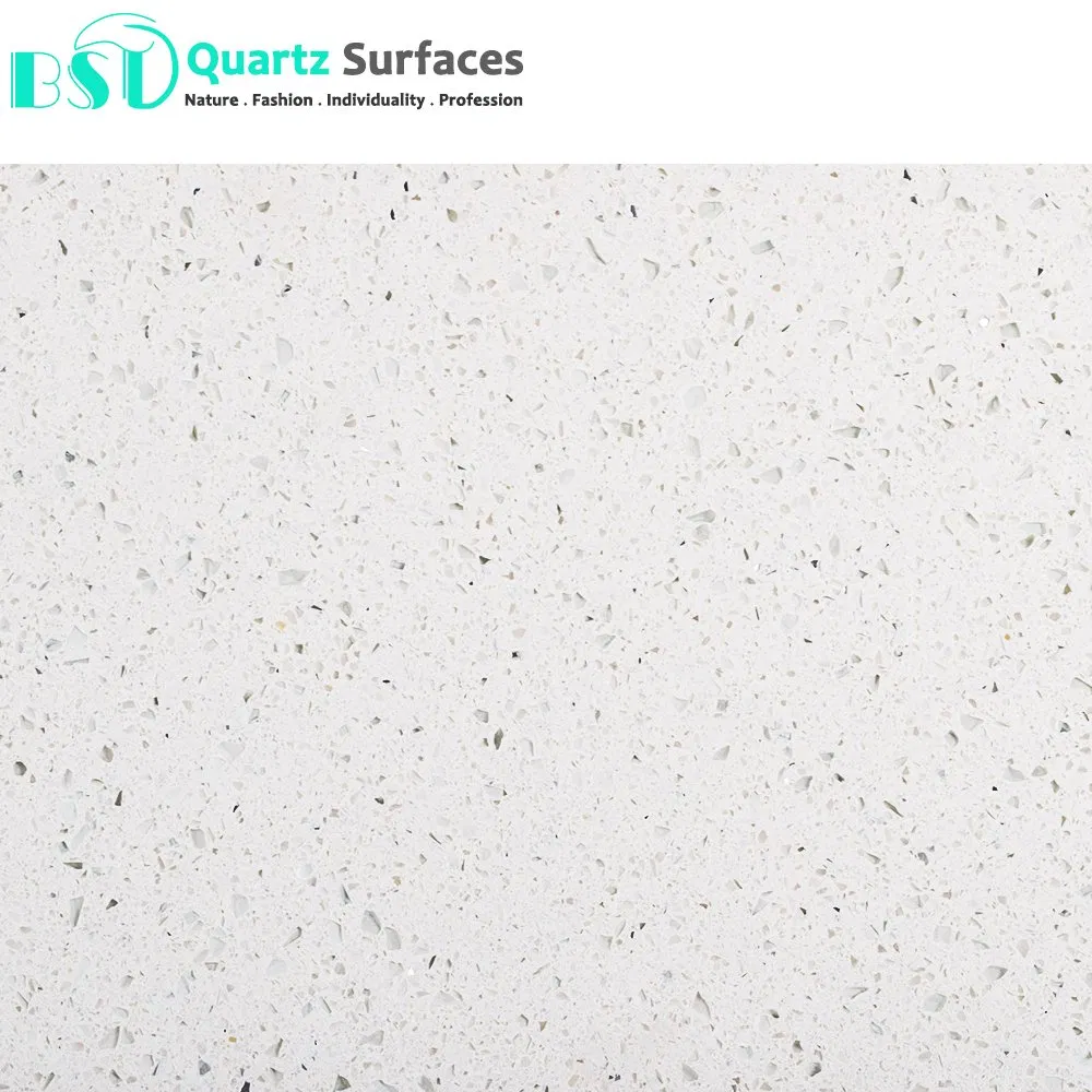 Interior Tile Sparkle White Quartz Stone for Floor