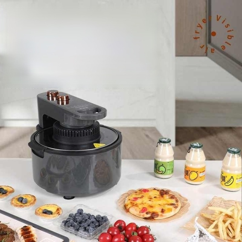 New Grill Oven Pizza Kitchen Appliance Ovens Oil-Free Smokeless Non-Stick Visible Window Electric Kitchen Air Fryer