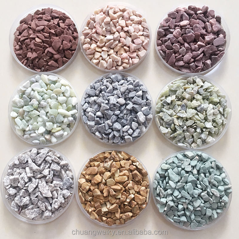 Vibrant Multicolored Stone Decorative Concrete Designs Natural Washed Pebbles