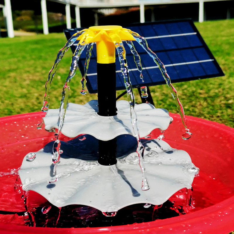 6W Garden Flower Spraying Kit Fountain Solar Panel Powered Flower Garden Decoration Outdoor LED Water Fountain Pump