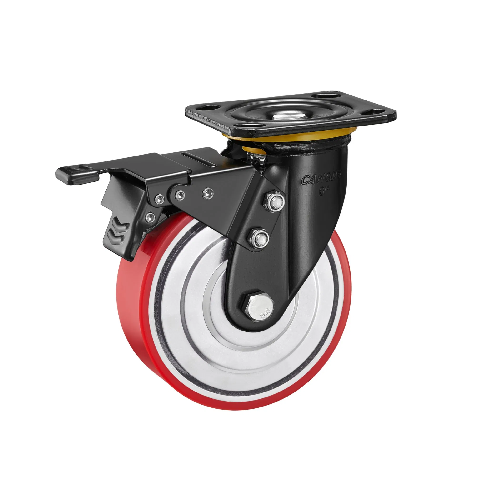 Factory Wholesale Heavy Duty 4" 5" 6" 8" Polyurethane Wheels Heavy Duty Caster Wheels