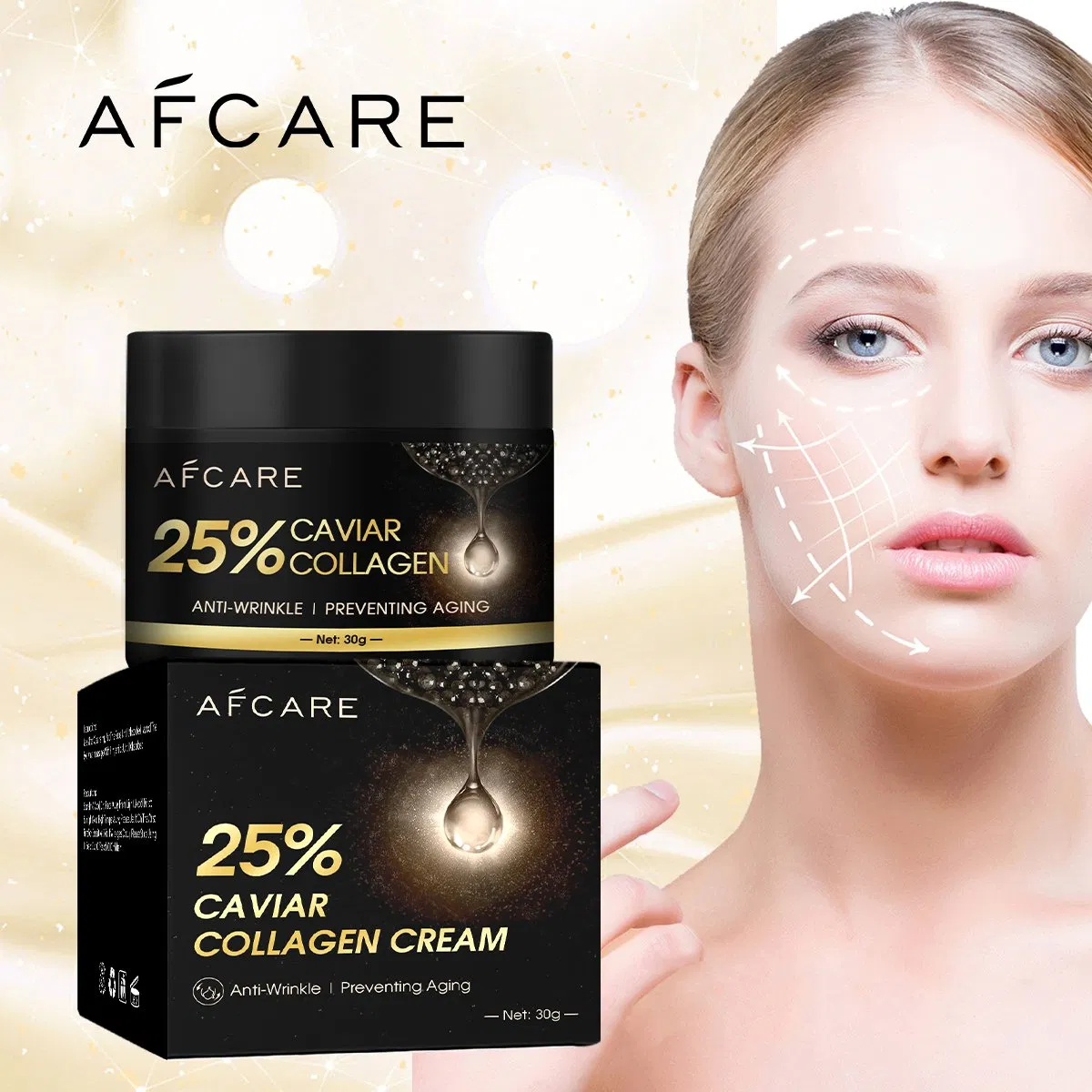 Afcare 25% Caviar Coulagen Anti-Wrinkle Preventing Aging Cream