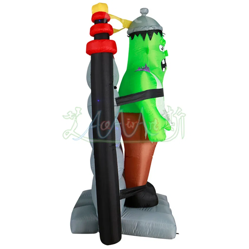 4mh Inflatable Halloween Shocking Shaking Monster with LED Lights and Air Blower for Outdoor Decoration