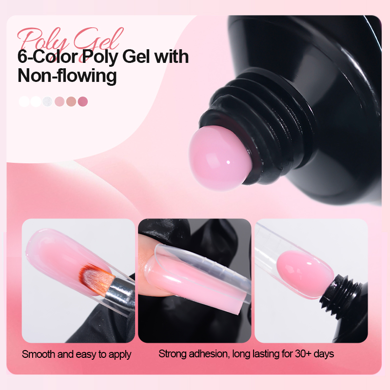 R S Nail Wholesale 15g Hema Free Clear Jelly Color Solid Builder Nail Acrylic Extension Poly Gel