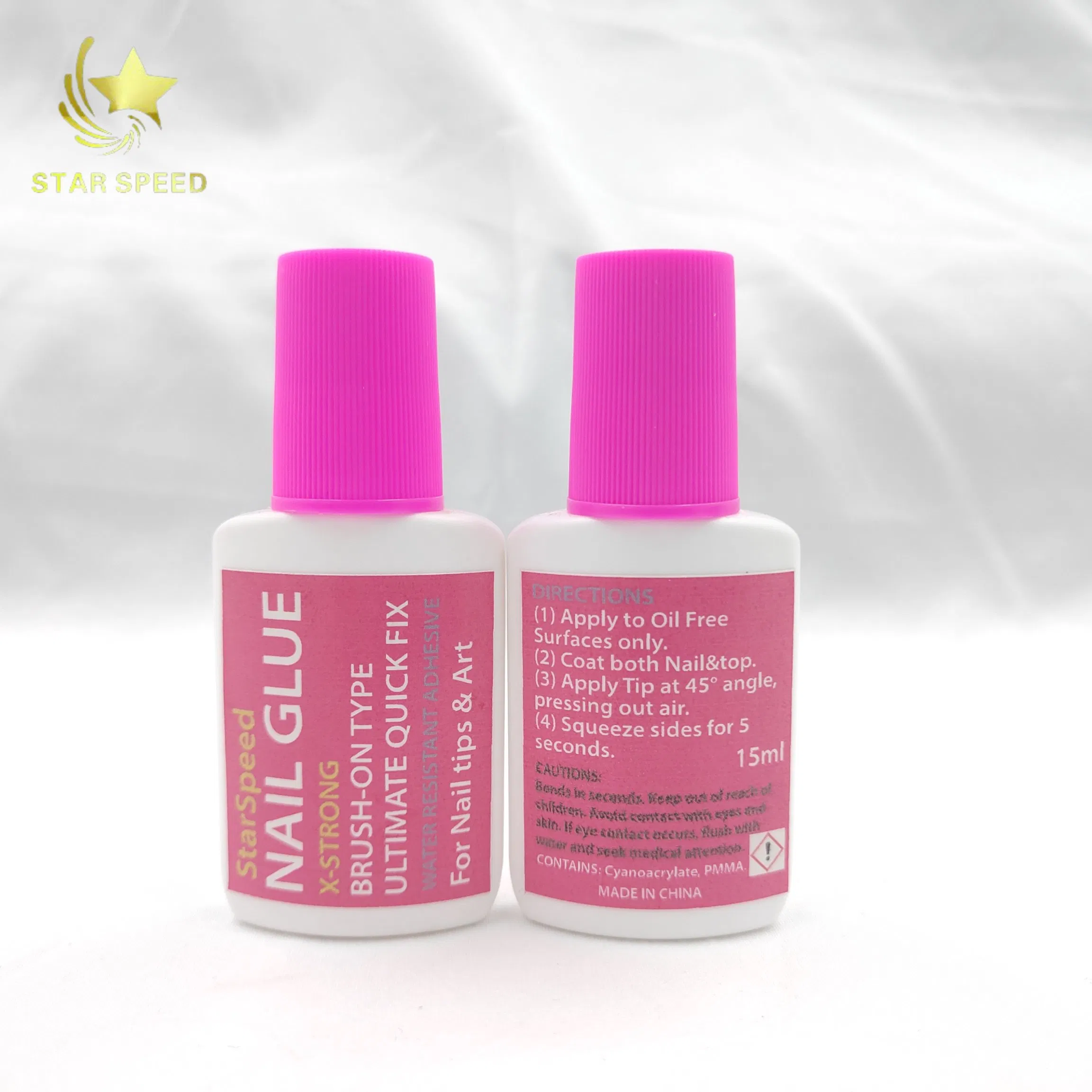 Star Speed Custom Private Label Strong Brush on Polish Glue Nail Foil Adhesive Art Glue Gel