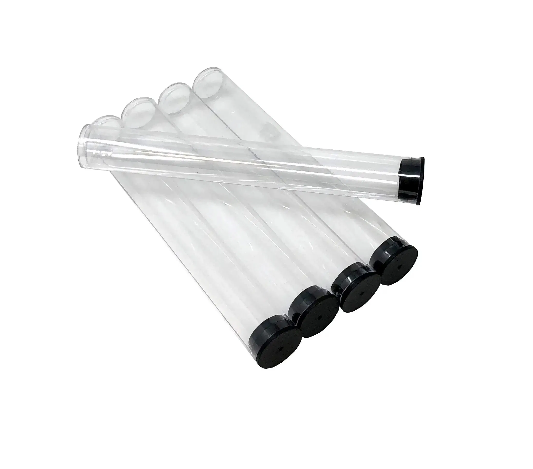 7/8" Interior Diameter Clear Plastic Empty Storage Tubes