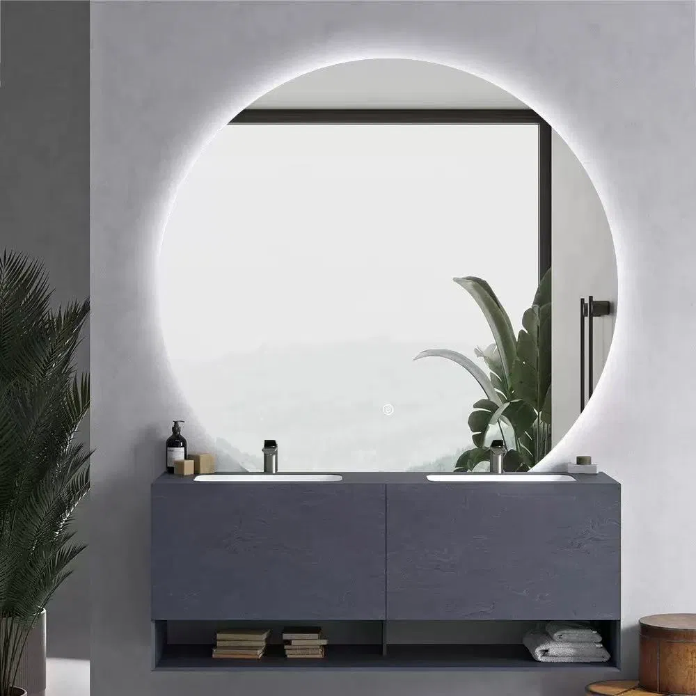 Stone Slab Framed Bathroom Mirror, Waterproof, Moisture-Proof and Scratch-Resistant, Creating a Light Luxury Bathroom Feel.