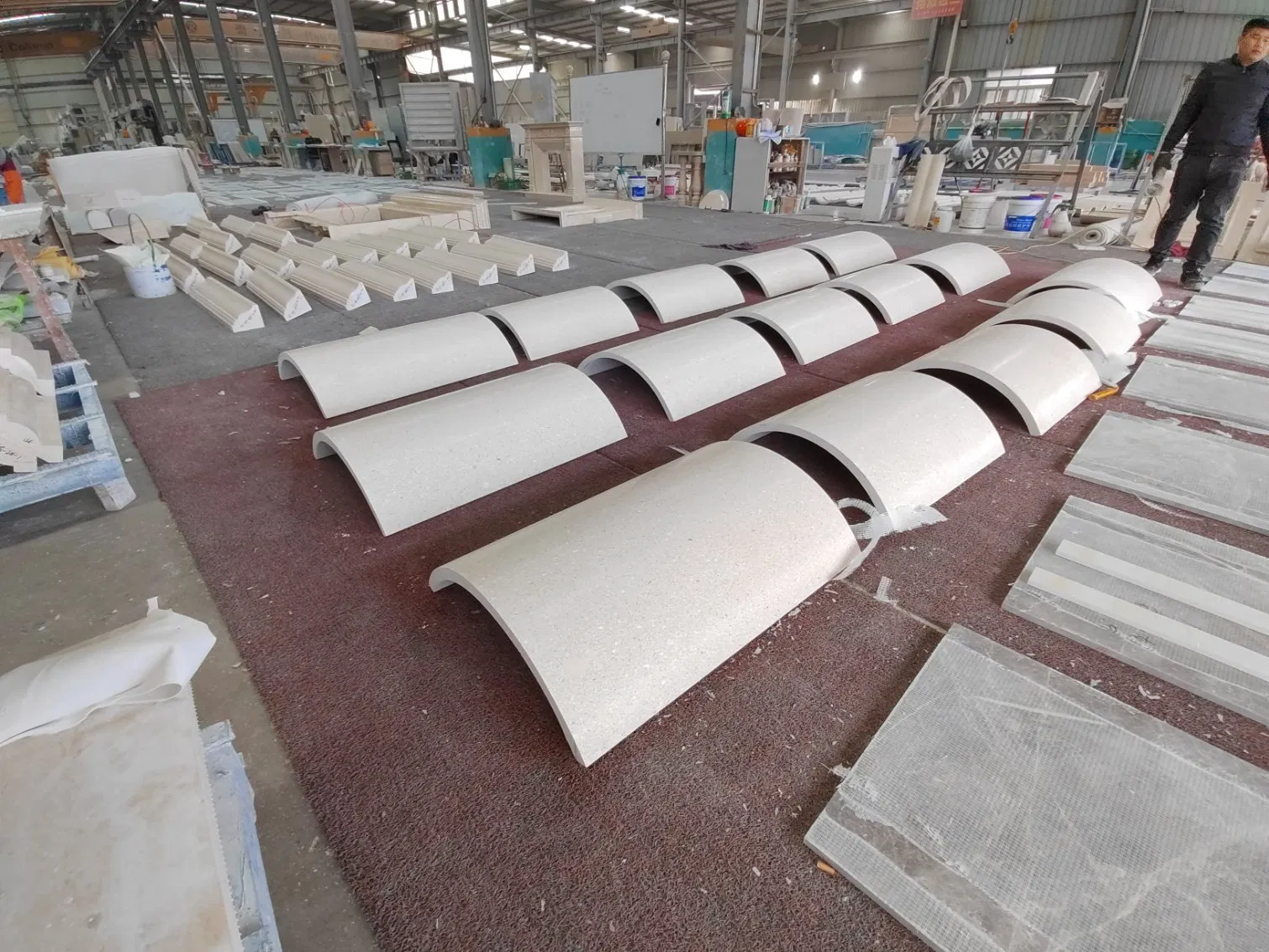 New Arrivel Natural Stone Marble Travertine Hollow Roman Column Pillar for Project