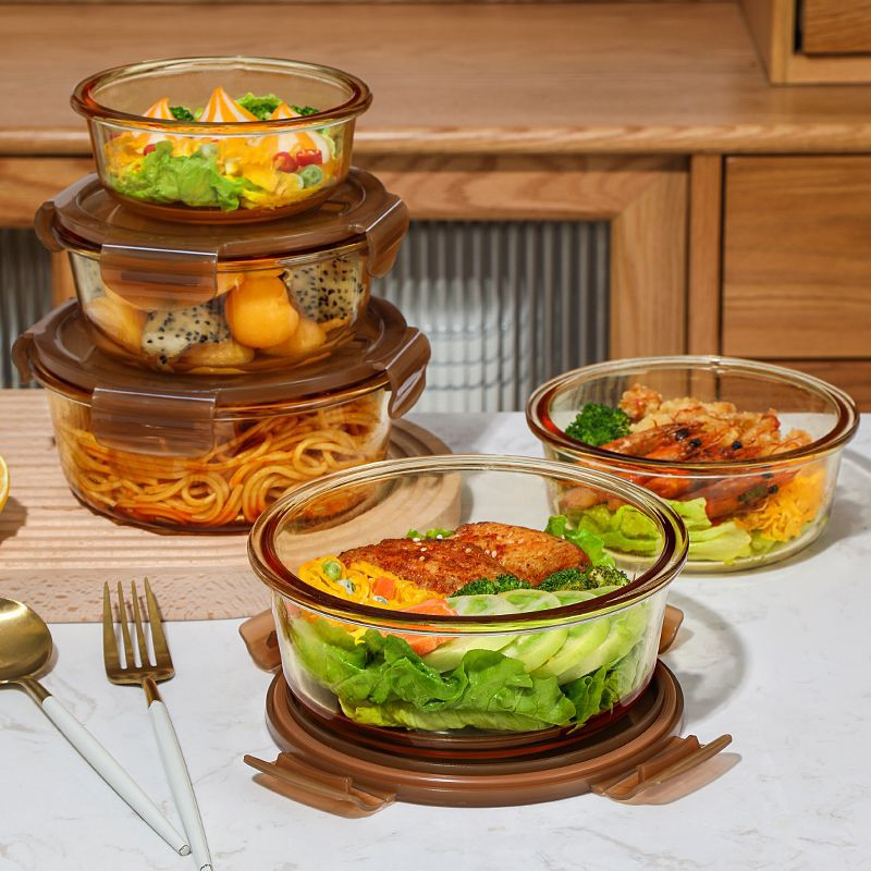 Modular Glass Storage Containers Stackable Design Kitchen Pantry Organizer