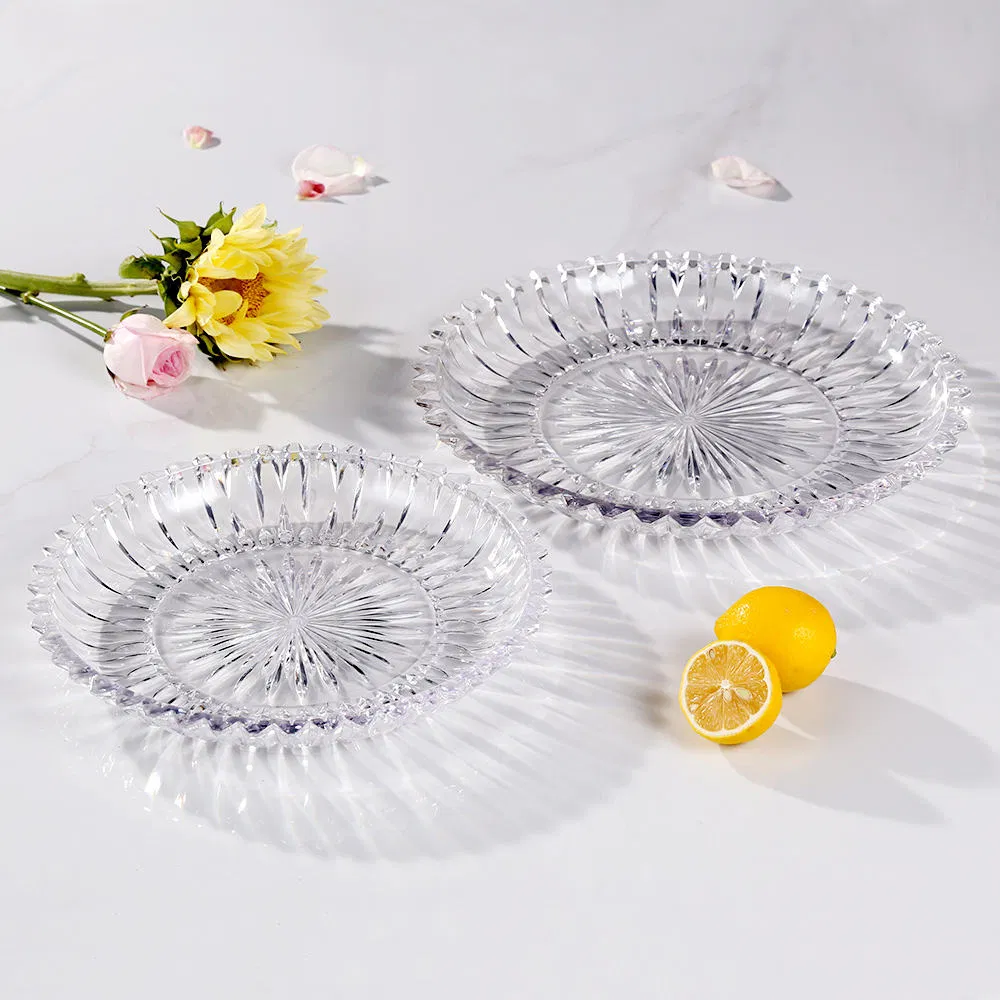 Plastic Fruit Plate - Luxury Crystal Bowls with Artistic Textures