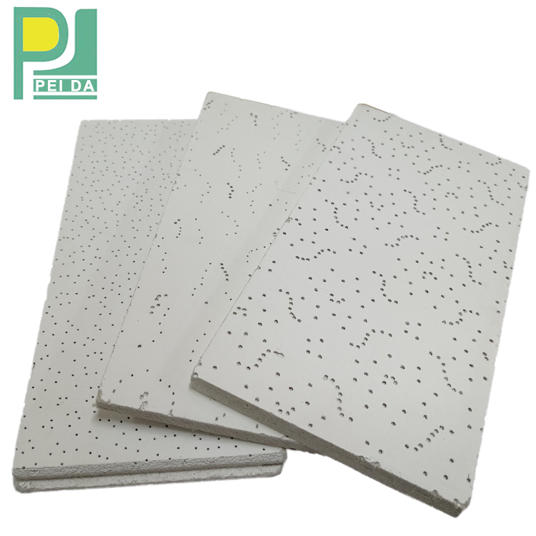 Acoustic Mineral Fiber Ceiling Tiles Suspended
