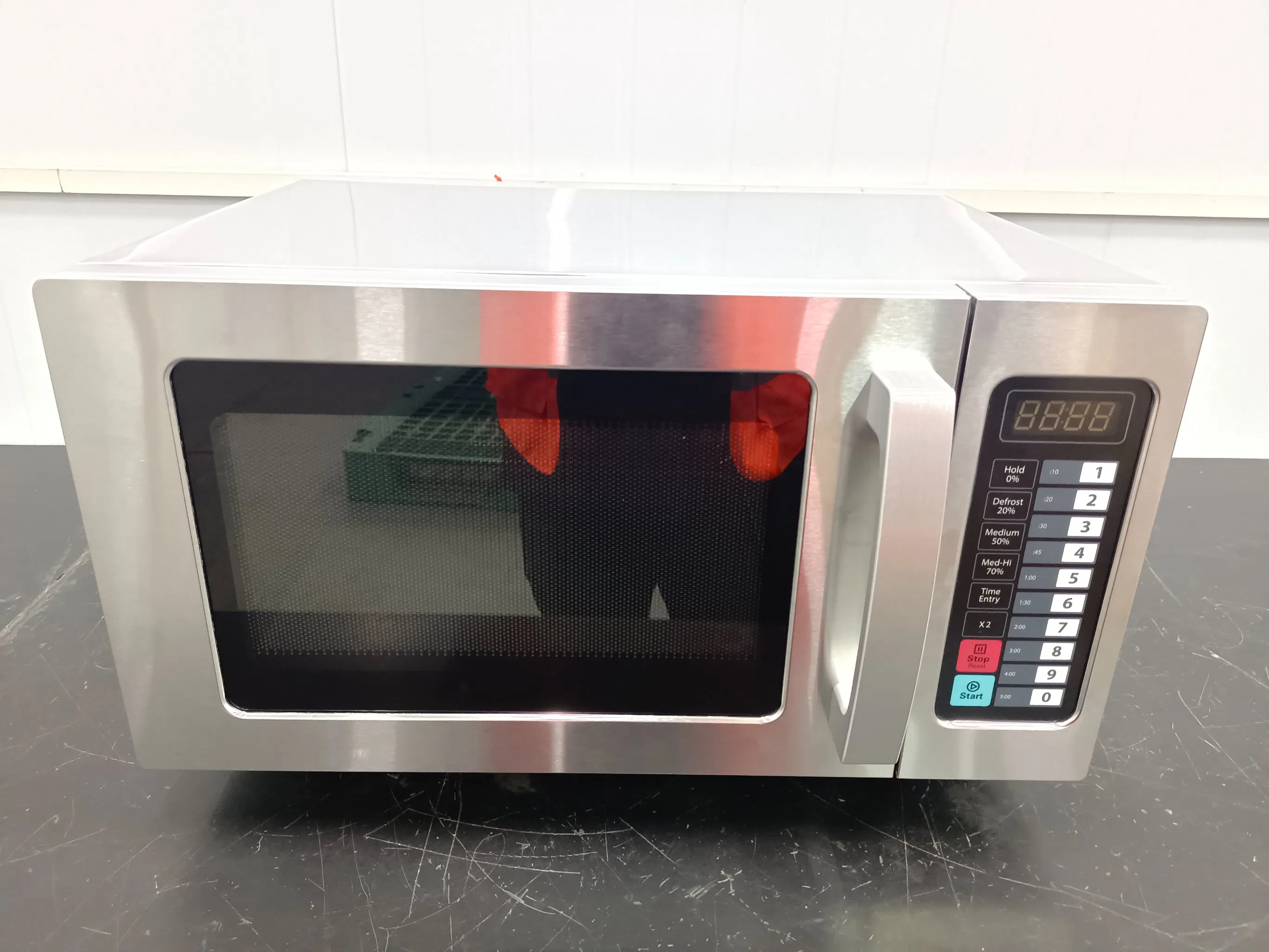 25L Stainless Steel Heavy-Duty Commercial Microwave Oven with LED Display