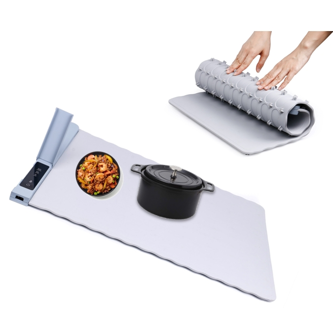 120V Foldable Shabbat Hot Plate Electric Silicone Food Warming Mat for Jewish