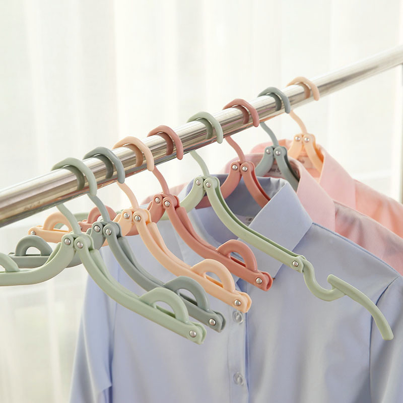 T-Shaped Folding Hanger Portable Outdoor Non-Slip Hanger Travel Plain Plastic Clothes Drying Rack