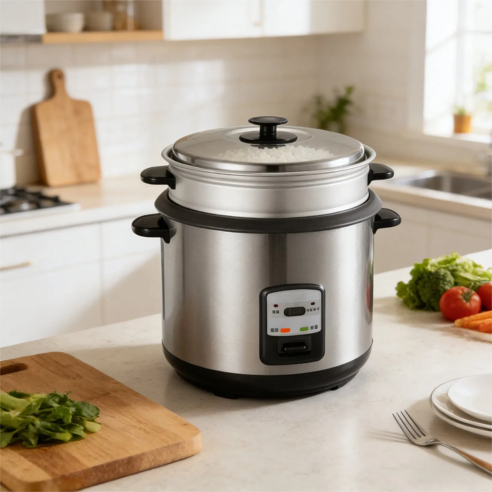 Rice Cooker 5L Stainless Steel Multi-Functional Electric Cooking Steaming Heating Keep Warm