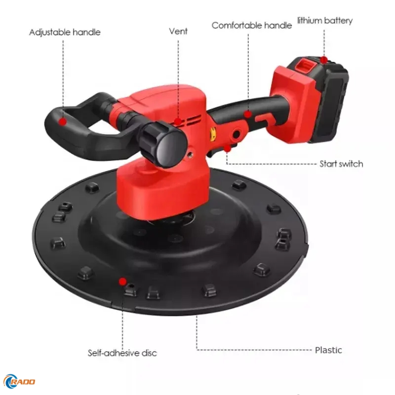 Handheld Wall Grinder with 4.0A Battery for Construction