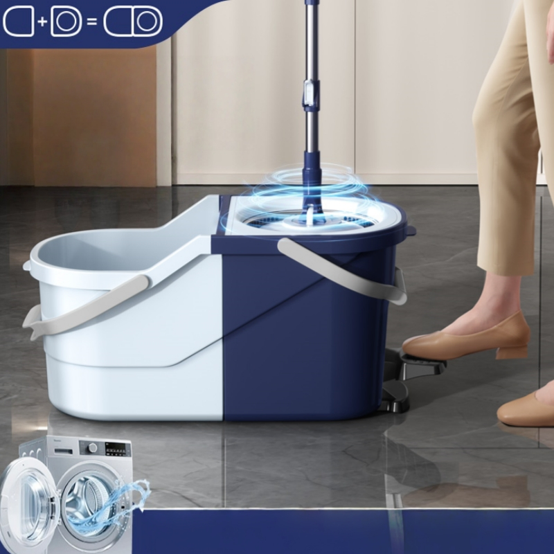 Joyclean Advanced Spin Mop with Pedal Space-Saving Mop Set