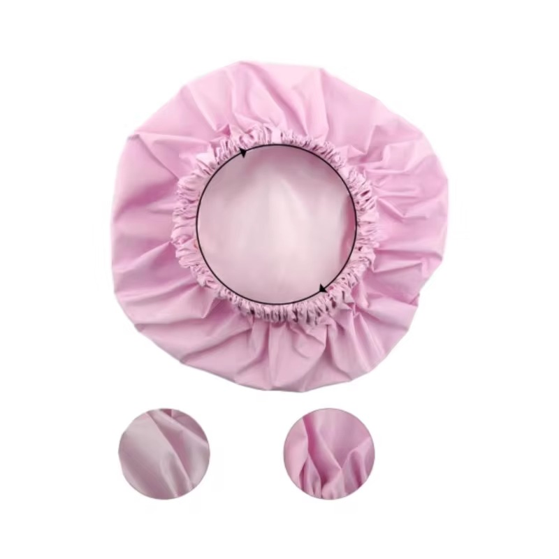 Promotional Spot Supply Reusable Washable Elastic Waterproof Shower Caps