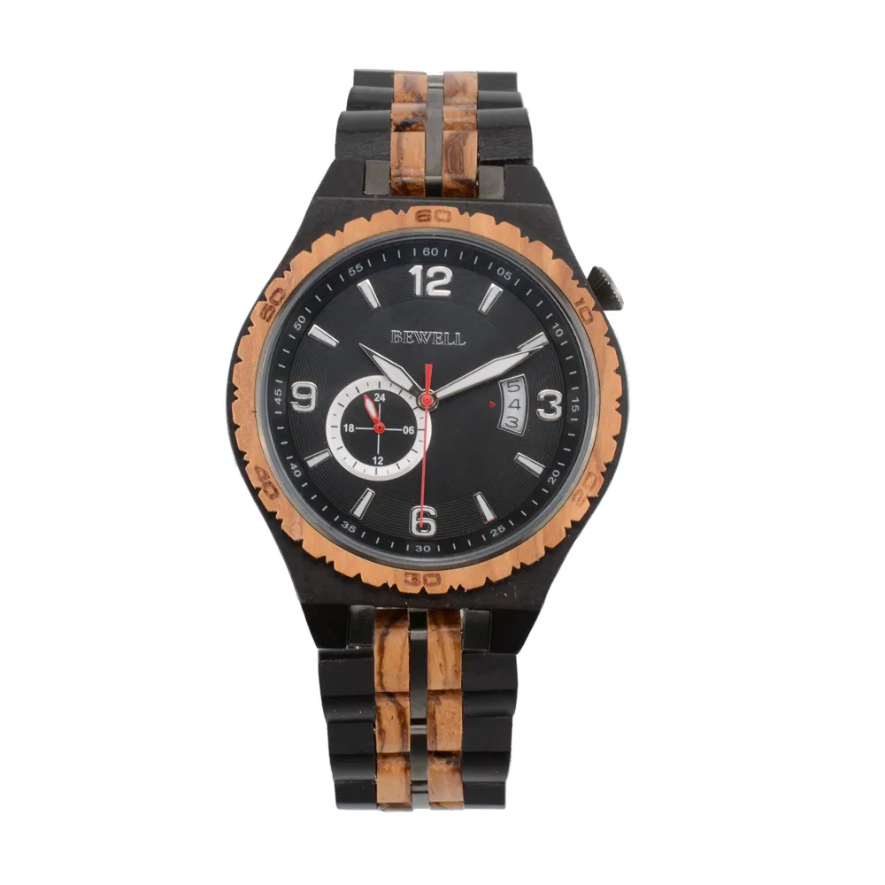 Bewell Luxury High Quality Custom Logo Japanese Automatic Wood Watch Men