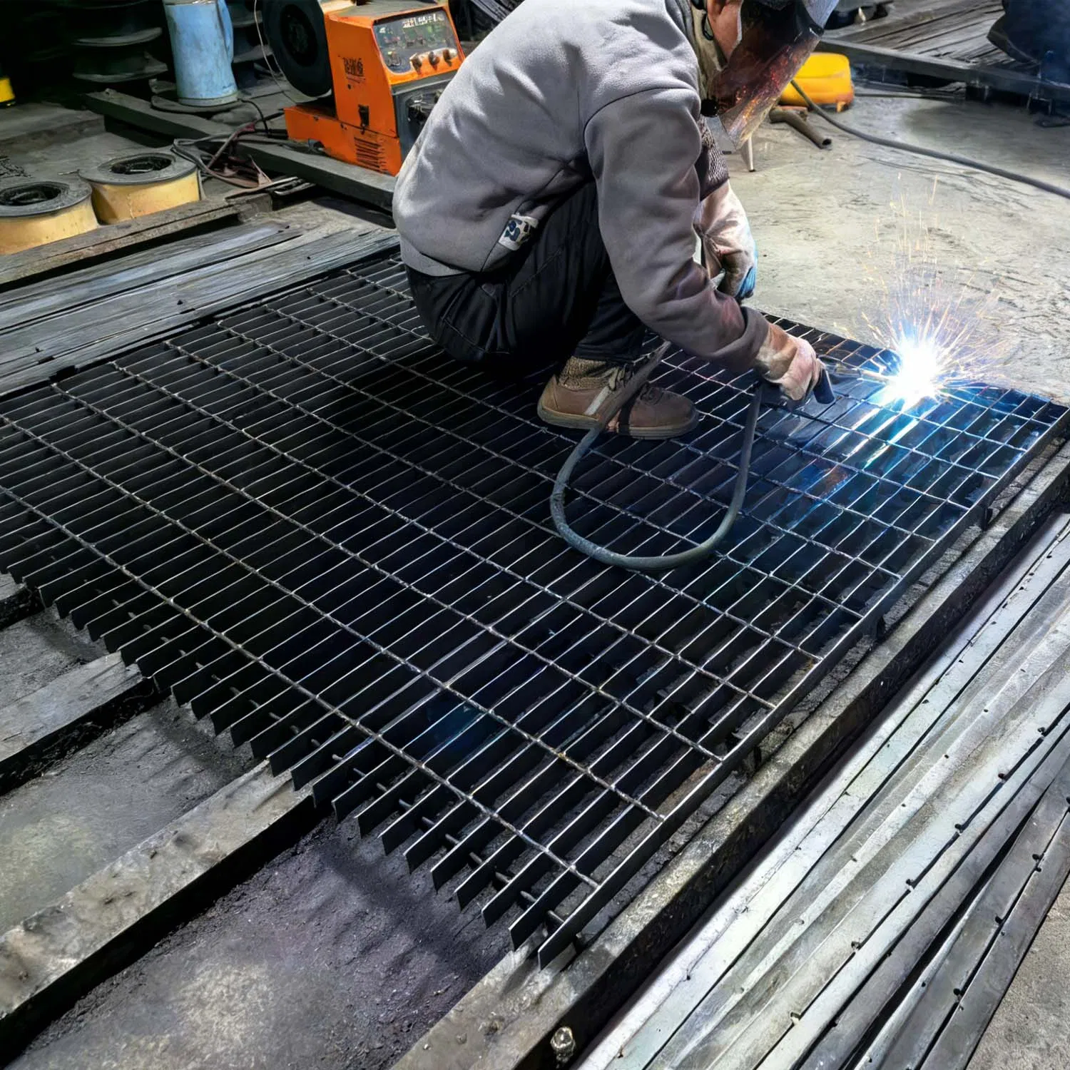 Industrial Walkway Roof Rust-Resistant Galvanized Steel Grating Grid Panels