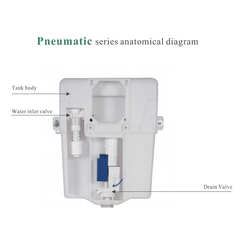 Squat Toilets Toilet Water Tank with Hidden Space Saving Flush Plate Bathroom HDPE Concealed Cistern
