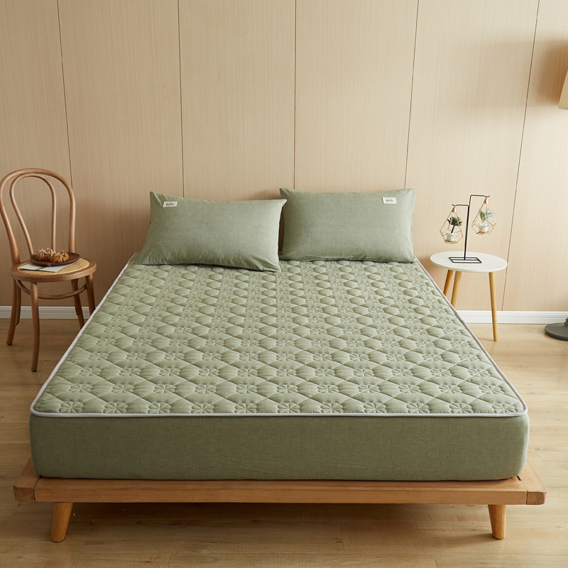 White Fitted Sheet Bamboo Cotton Terry Waterproof Cover Mattress Protector