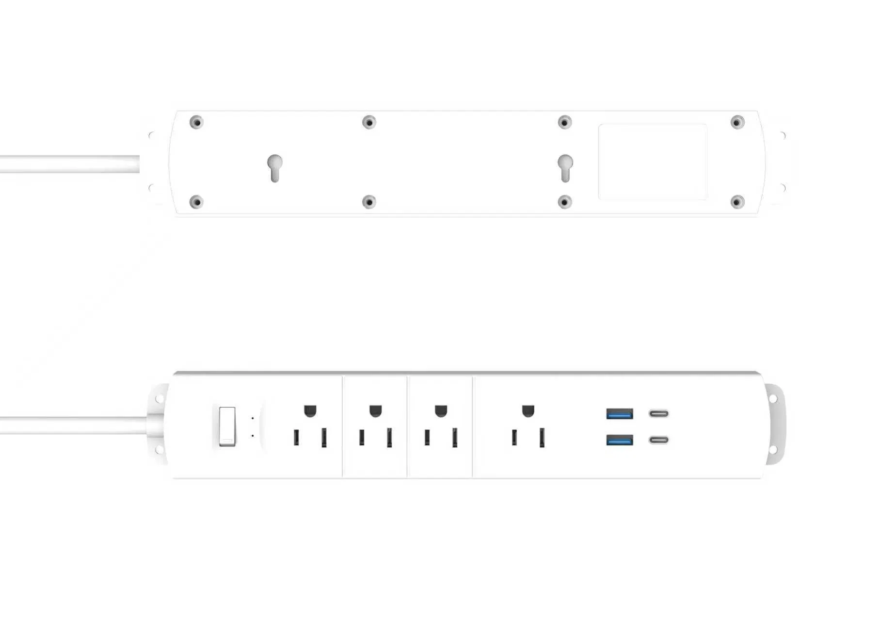 Wall Mount Power Strip Surge Protector
