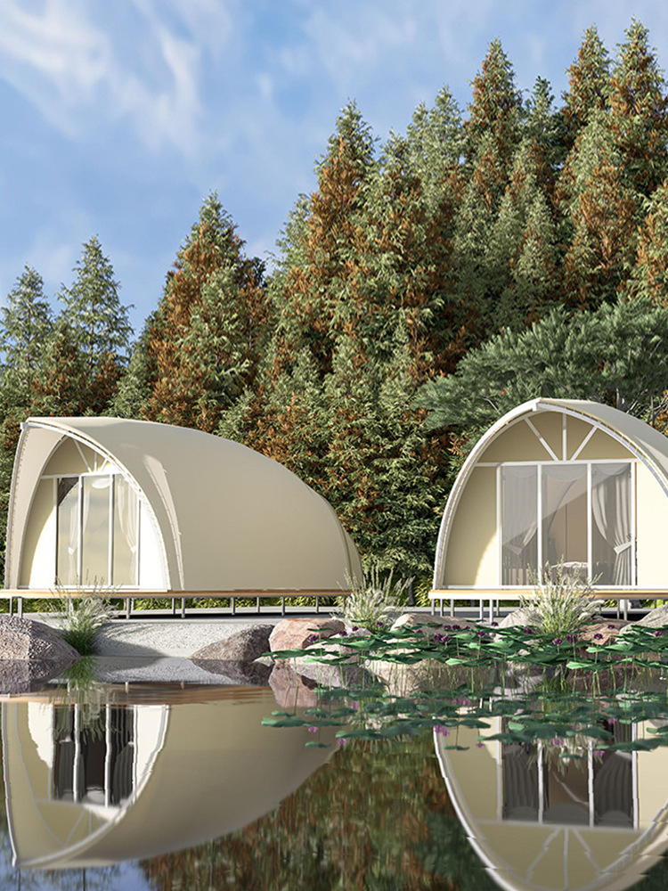 Outdoor Luxury Safari Tents Shell Shape Camping Glamping Hotel Resort Tent