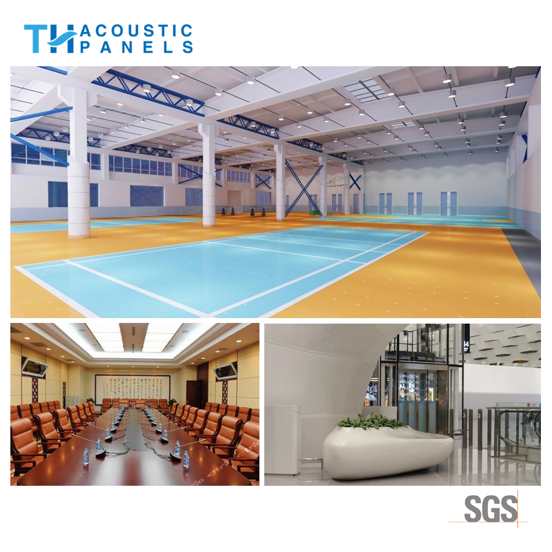 15mm Flame Retartant Polyester Fiber Decorative Acoustic Panel for Stadium