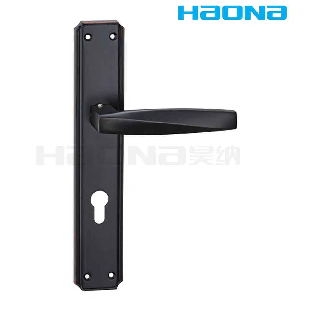 High Quality Refined Style Zinc Alloy Door Lever Lock Handle with Plate