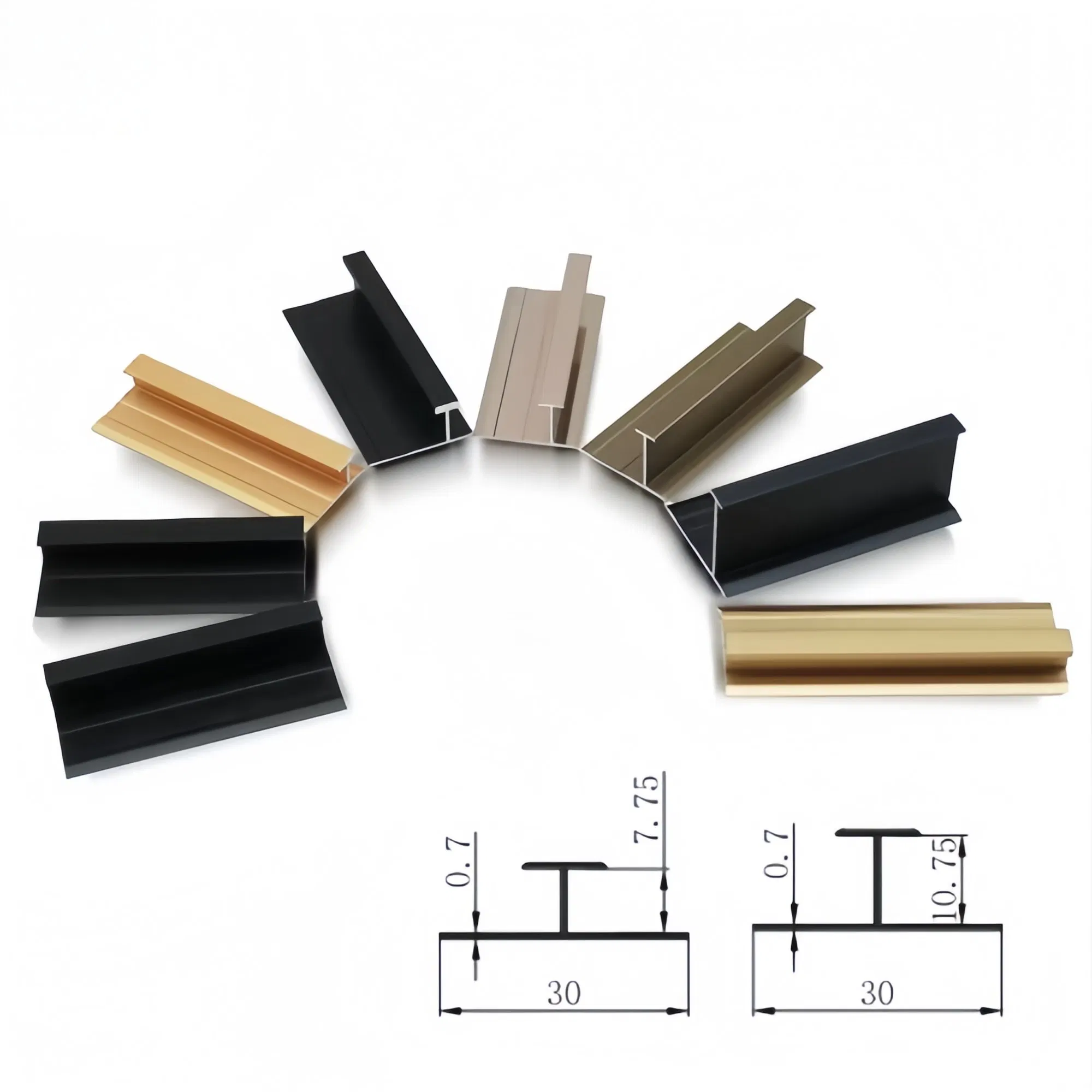 Aluminum Decorative Strips for Interior Wall Panels and Decorative Metal Profiles