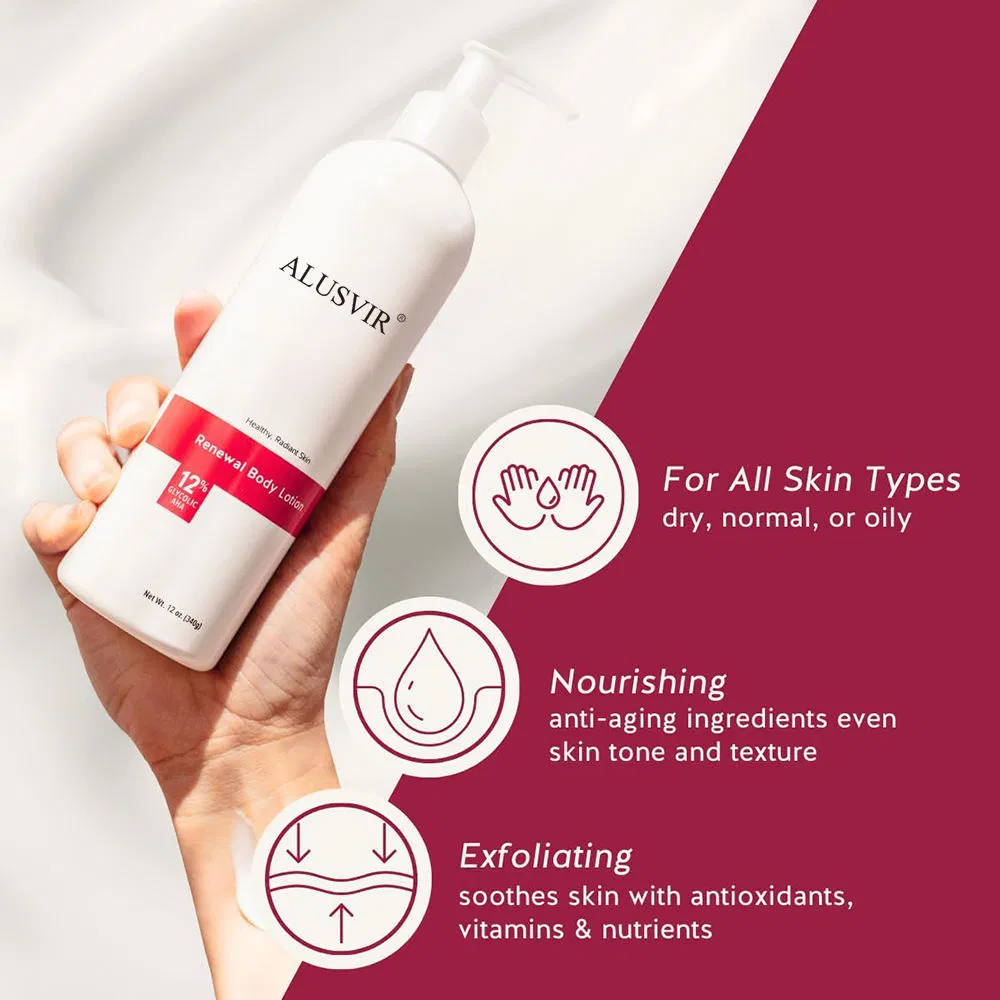 Whitening Body Care 12% Glycolic Aid Smooth Chicken Skin Exfoliating Body Lotion