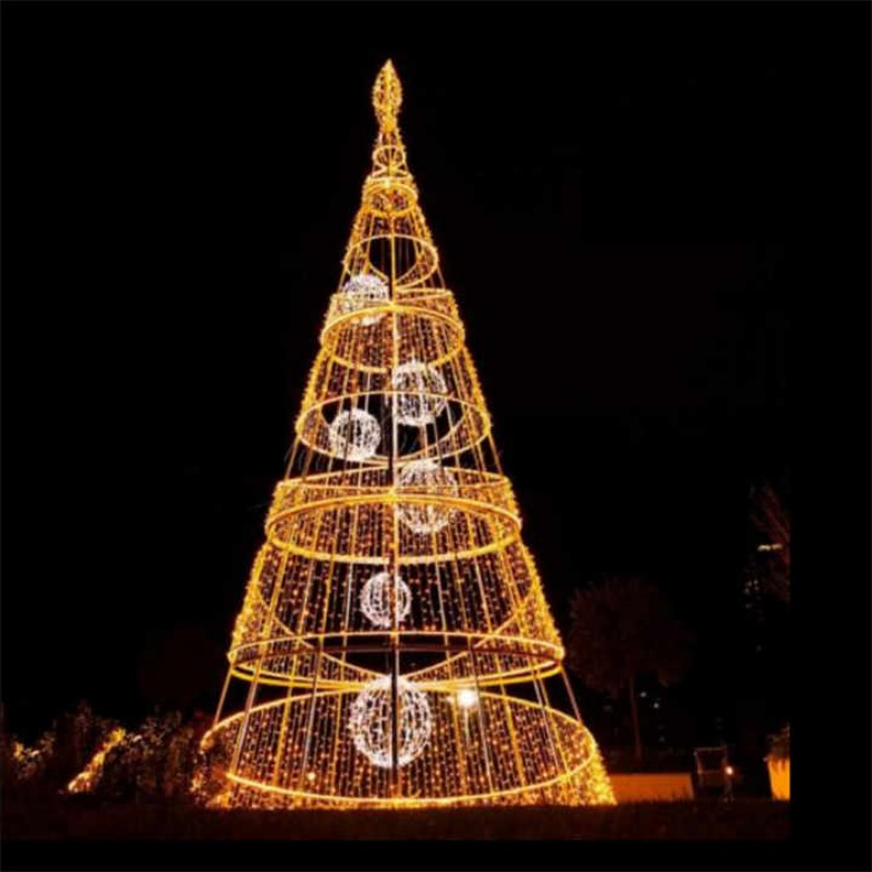 Wholesale IP65 Waterproof 3D LED Spiral Christmas Tree Motif Lights Indoor Outdoor Festive Decorations Decorative Lighting Display Screen