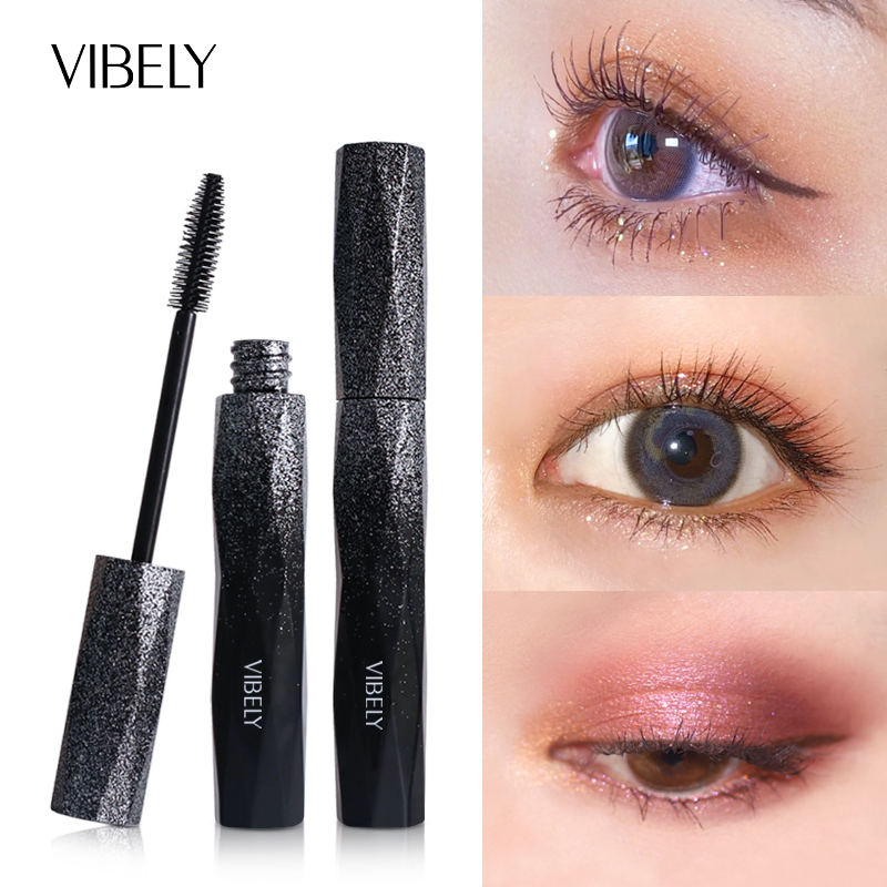 Makeup Eyelash Quick Drying Long Lasting Curl Lengthening Waterproof 4D Fibre Mascara