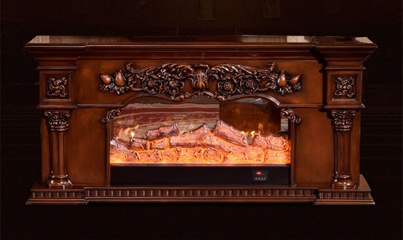 Shiny Surface Solild Wood Fireplace Mantels for Living Room Decoration