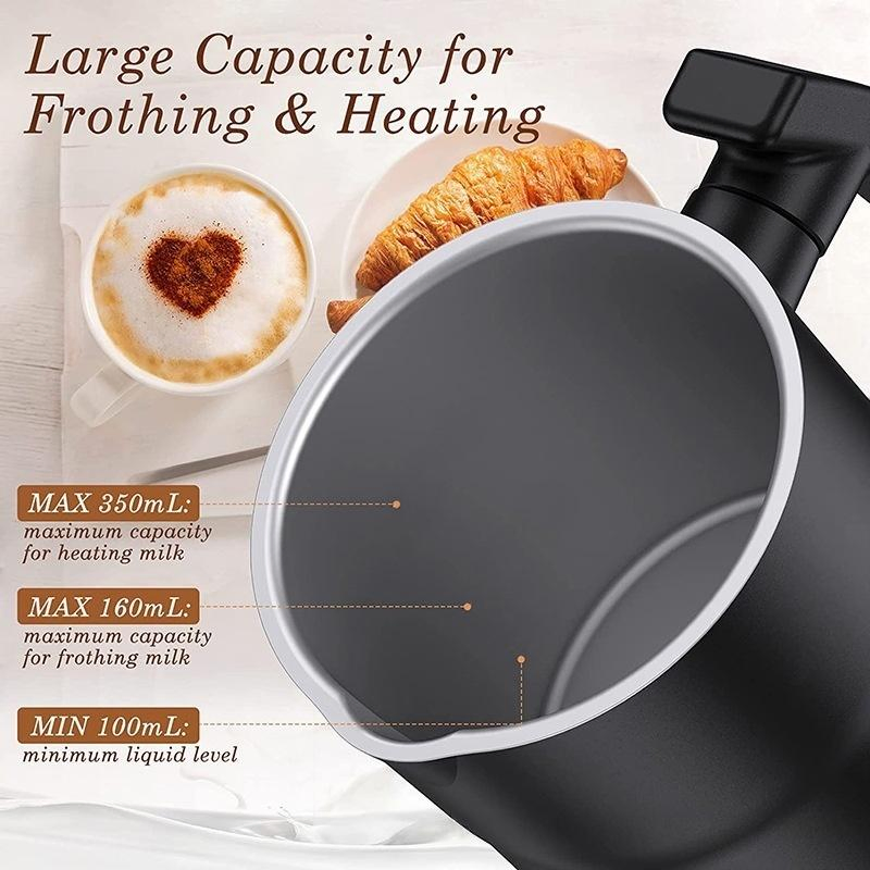 160ml Frothing/350ml Heating Milk Maker - Perfect for Latte, Macchiato & Hot Chocolate