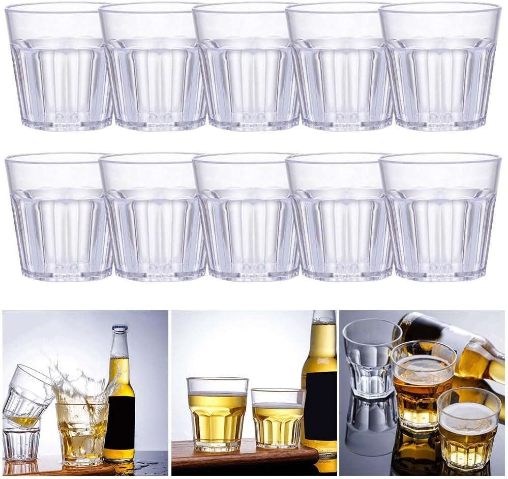 Customized Logo 200ml 140ml Anti-Fall Thickened PC Acrylic Plastic Wine Beer Cup Whisky Cup